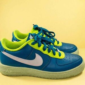 Nike Air Force 1 Low Blue Volt Youth 5.5Y (Women’s 7) Sneakers EUC